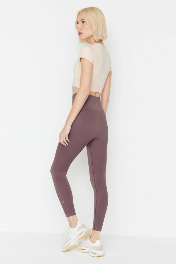 Lily - Natural Coffee High Waist Shaping Leggings - 15