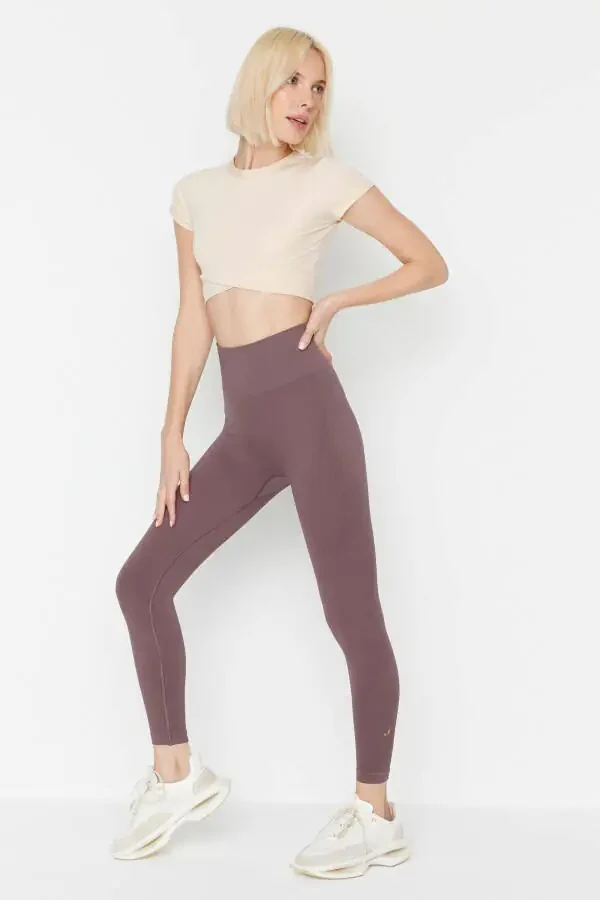 Lily - Tabiiy kofe yuqori bel shakllantiruvchi legginslar - 2