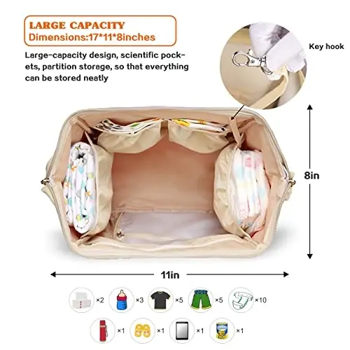 LIMHOO Diaper Bag Backpack for Men Dad, Waterproof Large Canvas Camo Nappy Bags, Baby Care Bag (New Camouflage) - 4