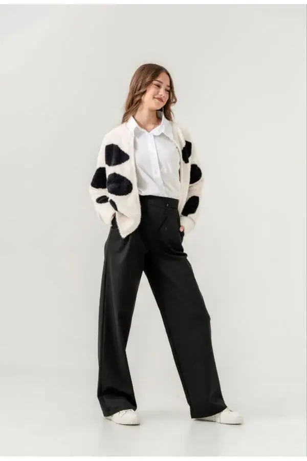 LİMİ Girls' Soft Angora Cardigan - 2