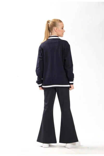 LİMİ Unisex Soft Textured Stretch Cotton College Cardigan - LOCO LOCO (1)