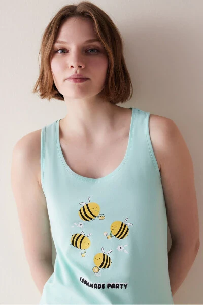 Lemonade Party Mint Şortlu Pijama Takımı - Modazone (1)