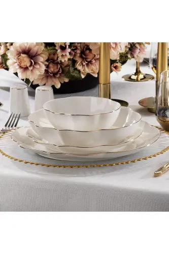 Lina Bone Dinner Set 56 Pieces - Gold - SCHAFER (1)