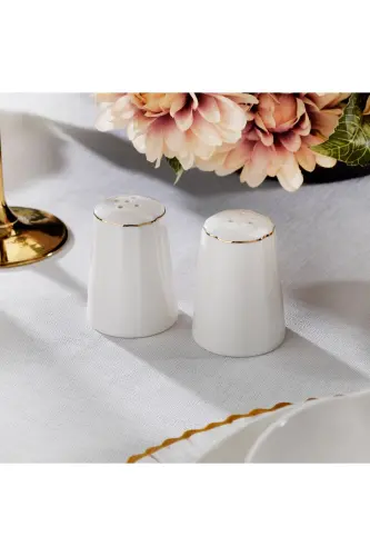 Lina Bone Dinner Set 56 Pieces - Gold - 3