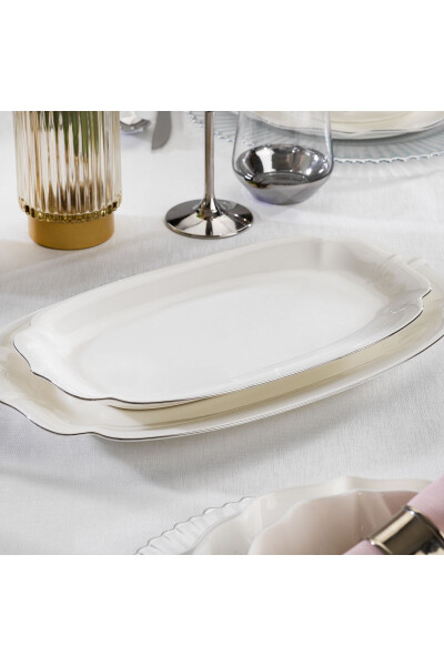 Lina Bone Dinner Set 56 Pieces - Platinum - 6