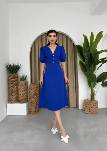 Linda Midi Elbise - 4