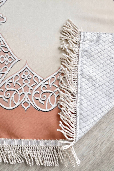 Lined Luxury Trousseau Prayer Rug S1022 Salmon - 4