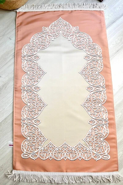 Lined Luxury Trousseau Prayer Rug S1022 Salmon - 3
