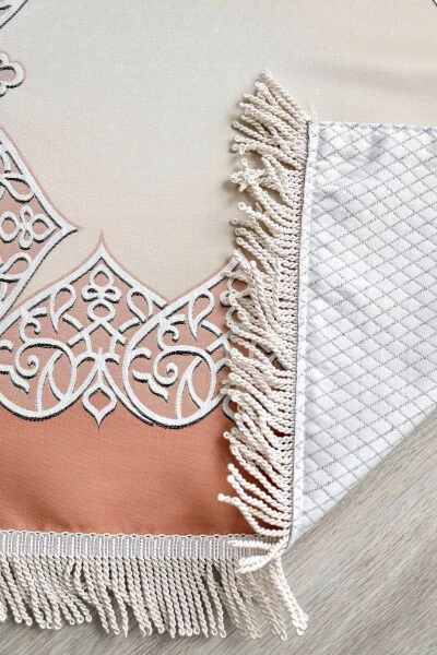 Lined Luxury Trousseau Prayer Rug S1022 Salmon - 4