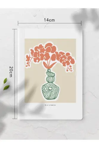 Lined Notebook, Botanical Illustration Notebook 4 Pieces, Brainstorming Notebook, Notepad, 64 Pages 14*21cm-Botanical - 4