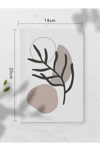 Lined Notebook Set - Botanical Flower - 4 Pieces - 14cm*20cm - 64 Pages-Brown - 3