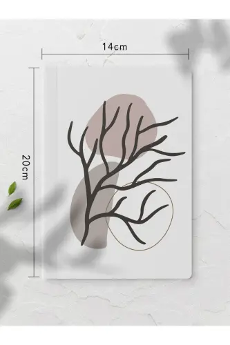 Lined Notebook Set - Botanical Flower - 4 Pieces - 14cm*20cm - 64 Pages-Brown - 4