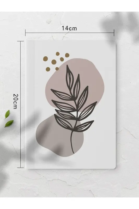 Lined Notebook Set - Botanical Flower - 4 Pieces - 14cm*20cm - 64 Pages-Brown - 5