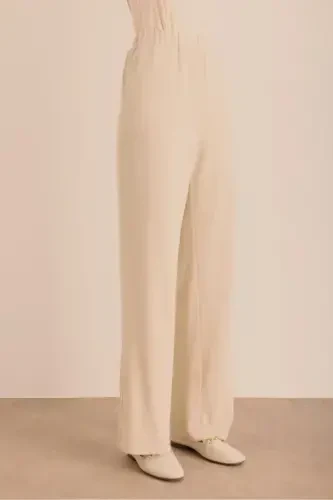 Lined Waistband Knitted Lurex Pants - AKER (1)