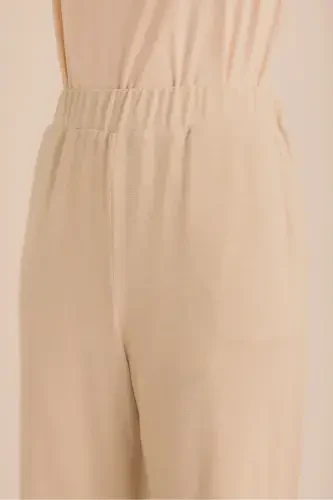 Lined Waistband Knitted Lurex Pants - 3