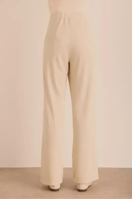 Lined Waistband Knitted Lurex Pants - 6