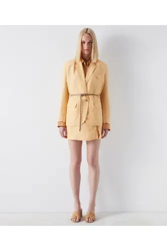 Linen Blend Blazer - 4