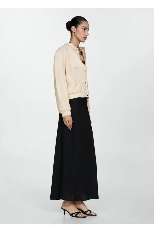 Linen Blend Buttoned Blazer - 2