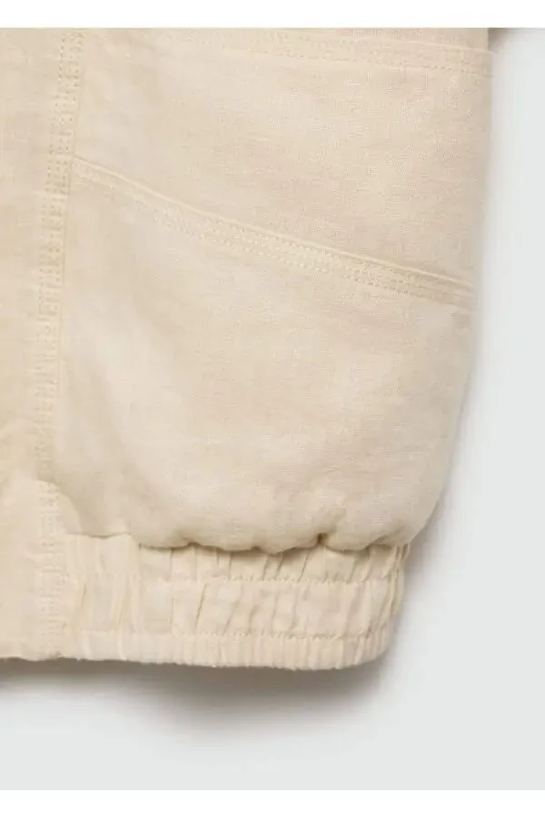 Linen Blend Buttoned Blazer - 7