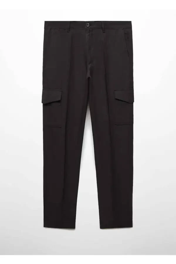 Linen Blend Cargo Pants - 5