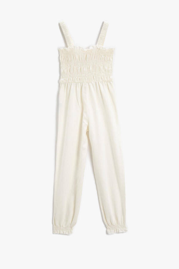 Linen Blend Jumpsuit Straps - 2