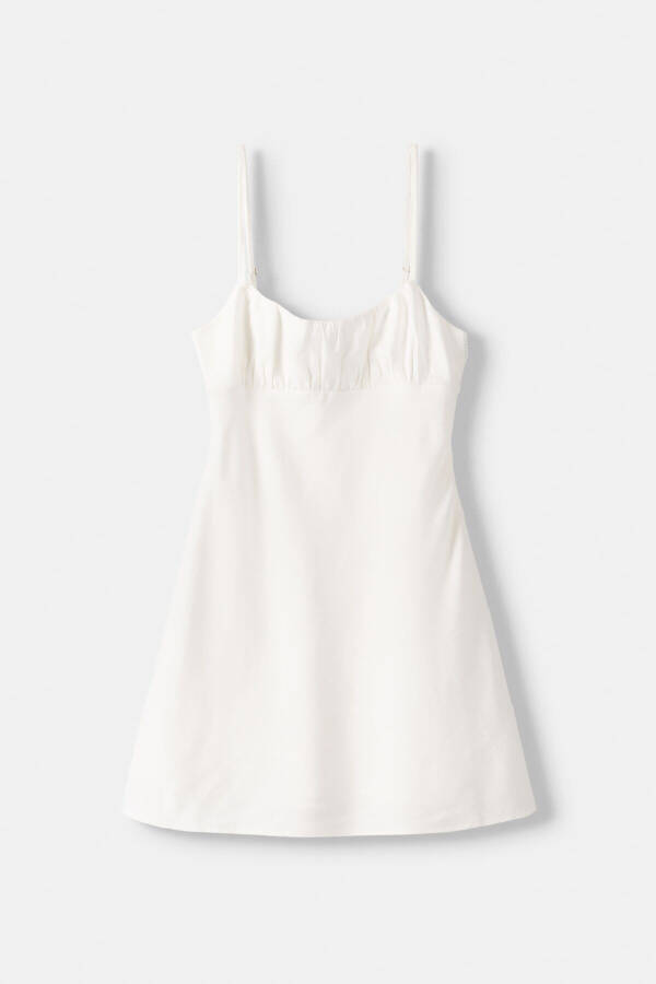 Linen blend mini dress - 2