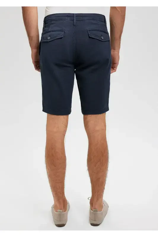 Linen Blend Navy Chino Shorts 0436187705 - 4
