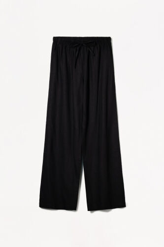 Linen-blend pants with an elastic waistband. - 3