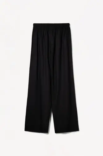 Linen-blend pants with an elastic waistband. - 5