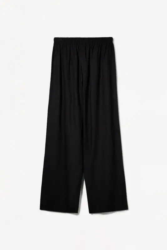 Linen-blend pants with an elastic waistband. - 5
