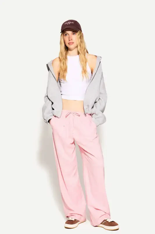 Linen-blend pants with an elastic waistband. - 3