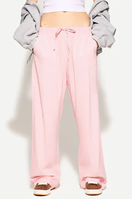 Linen-blend pants with an elastic waistband. - 4