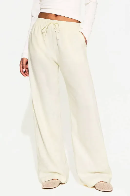 Linen-blend pants with an elastic waistband. - 4