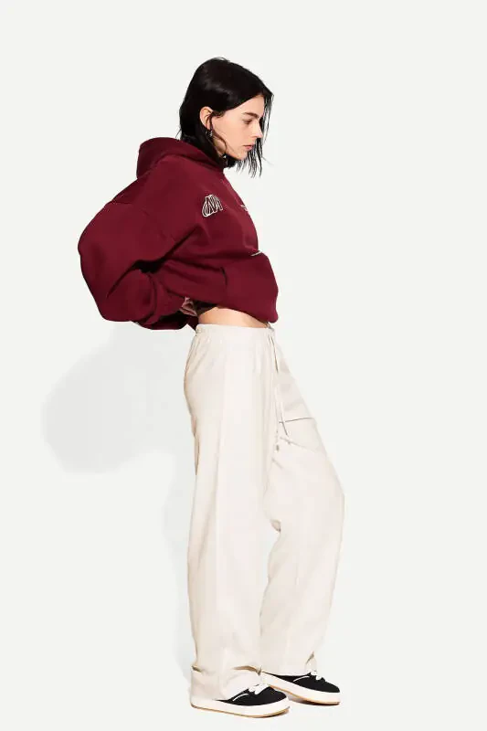 Linen-blend pants with an elastic waistband. - 1