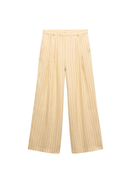 Linen blend striped trousers - 8