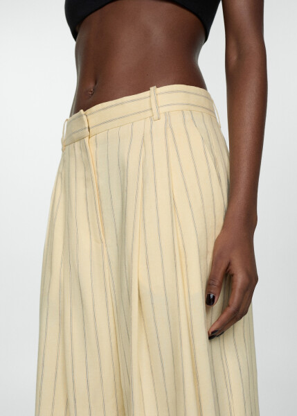 Linen blend striped trousers - 2