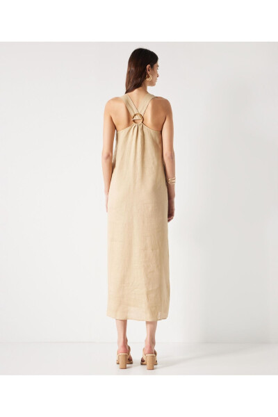 Linen dress with bamboo accessories. - 12