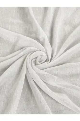 Linen Look Ecru Color High Quality Ironless Tulle P-Ecru Suitable for Every Room Best Seller - 4