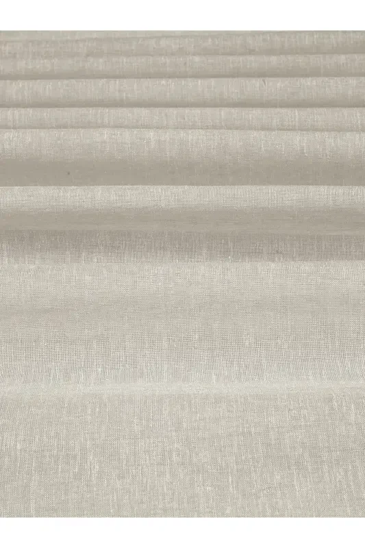 Linen Look Extrafor Pleated Cream Color High Quality Tulle Curtain-Cream Color - 3