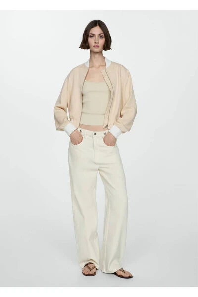 Linen lyocell bomber jacket - MANGO (1)