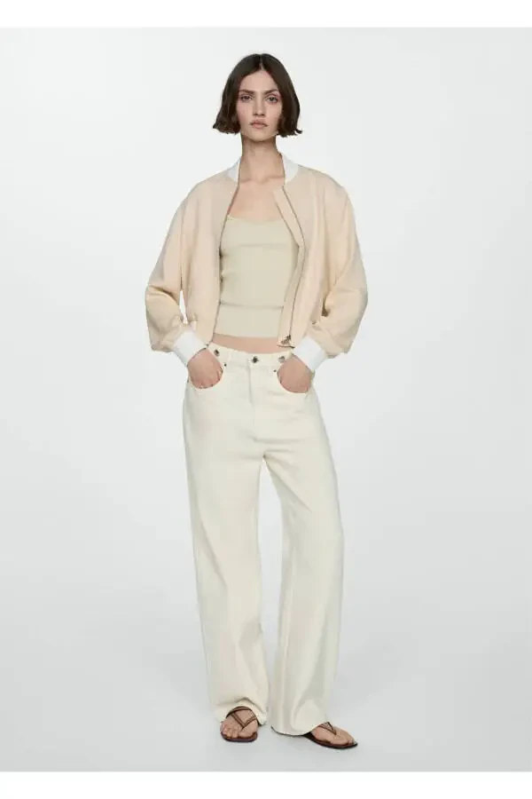 Linen lyocell bomber jacket - 2