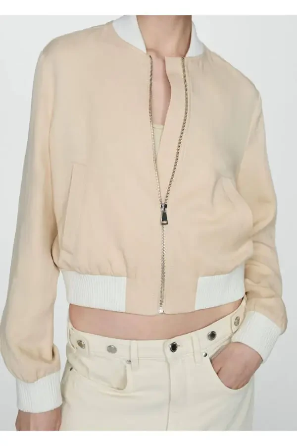 Linen lyocell bomber jacket - 7