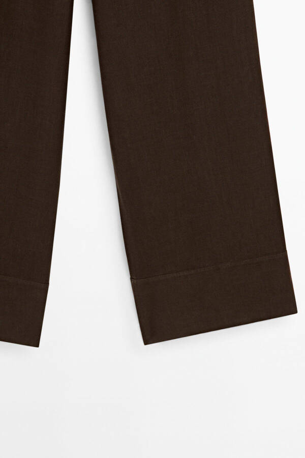 Linen palazzo jogger pants - 5