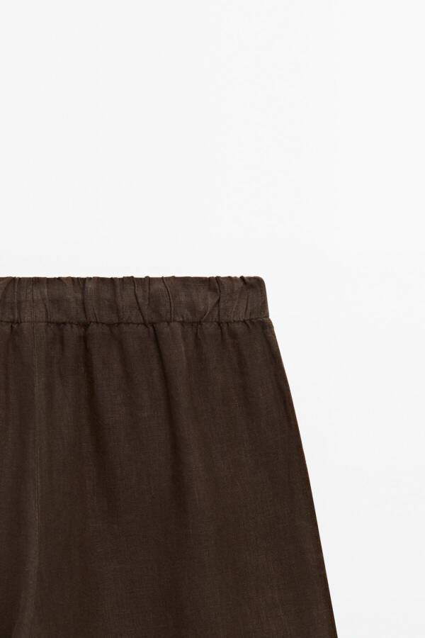 Linen palazzo jogger pants - 6