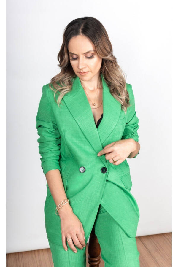 Linen Palazzo Suit - 6