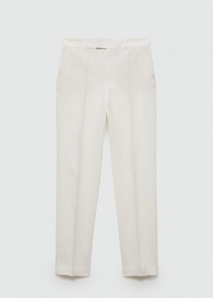 Linen pants suit - White - 1