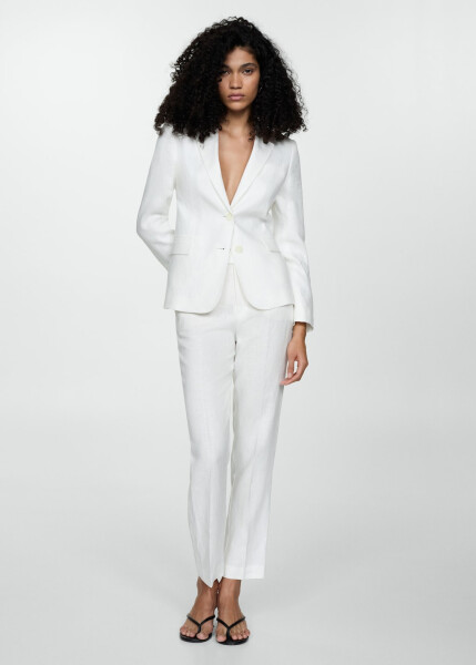 Linen pants suit - White - 2