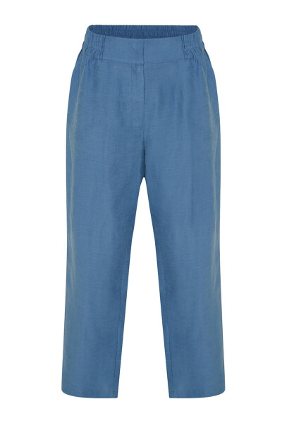 Linen pants with back elastic waistband - AKER