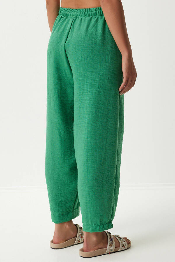 Linen Shirt and Palazzo Pants Set GREEN - 12