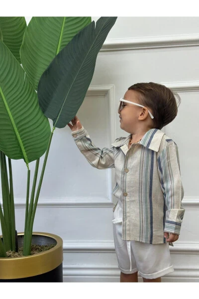 Linen Shirt for Kids and Babies, Festive and Special Occasion Wear - Modazone (1)